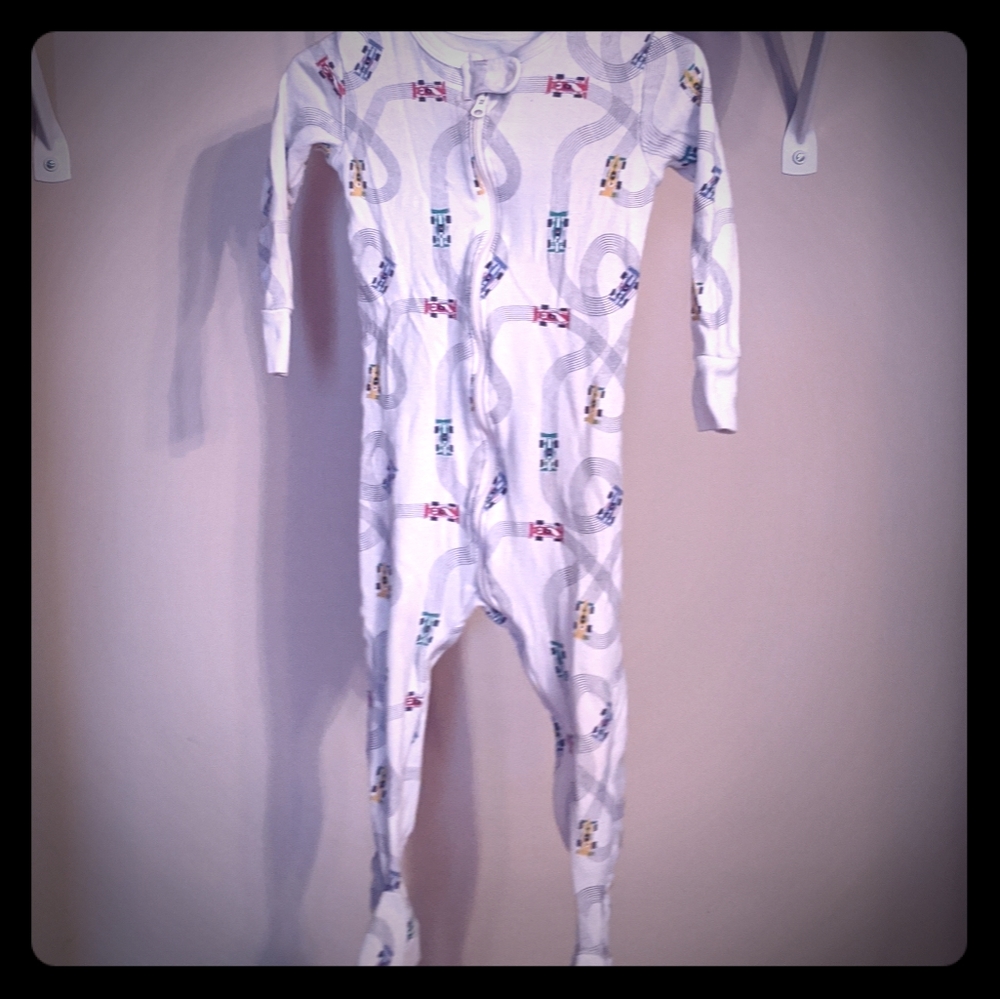 Old Navy footie pajamas race car